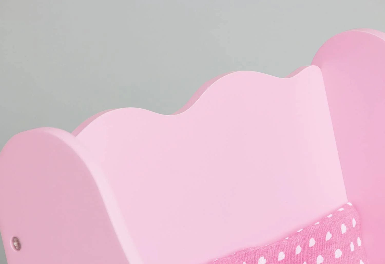 PINOLINO Puppenwagen Jasmin Komplettset, 4-tlg., Rosa & Weiß, Inkl. Bettzeug, Gummierte Räder, MDF, Für Kinder ab 3, Ideal als Geschenk - Image 3