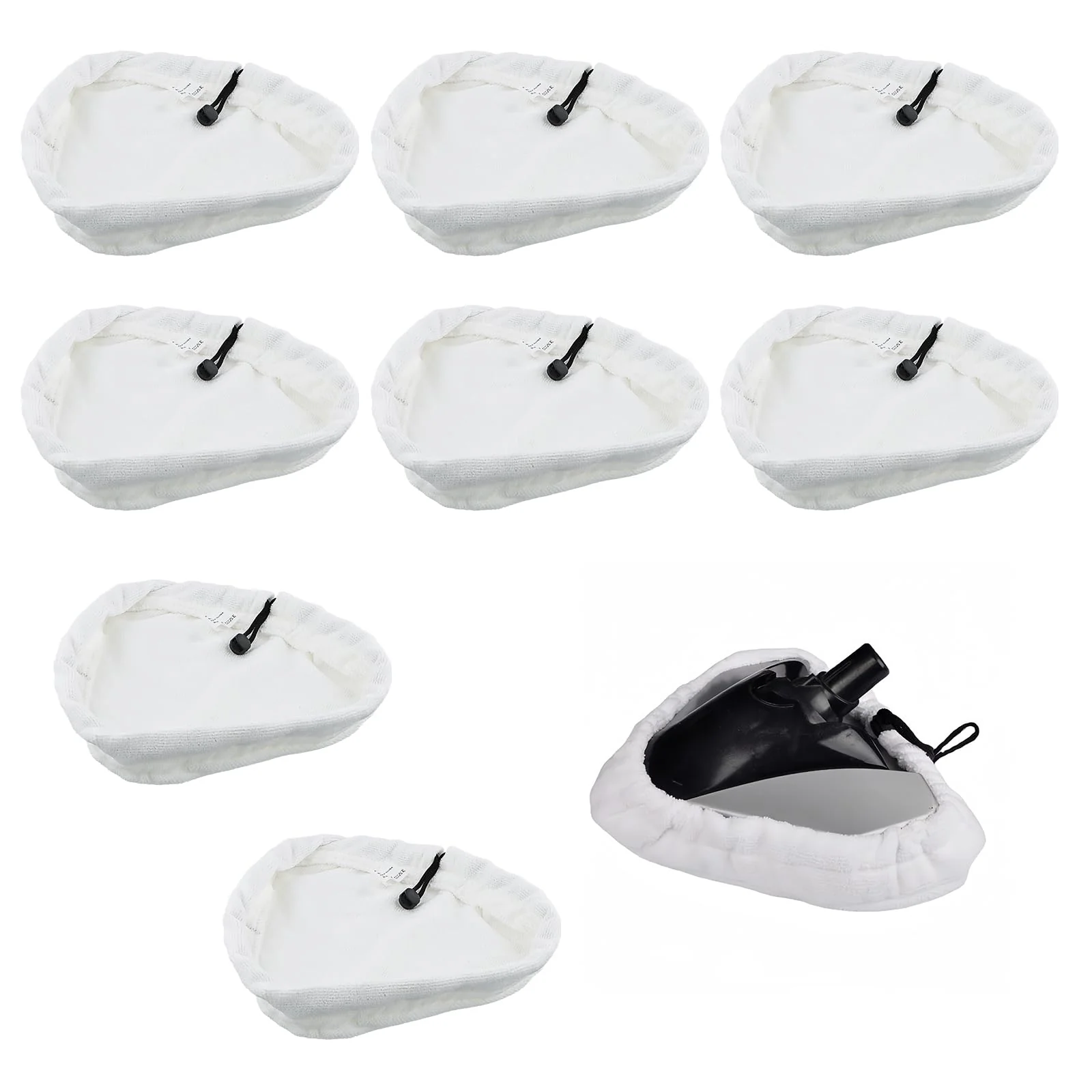 Pinsheng 8 Stück Dampfbesen Ersatztücher, Mikrofaser Ersatztücher Waschbar Bodentücher Dreieckig Ersatzpads Dampfbesen Ersatzbezug Steam Mop Pads für Hause Reinigung - Image 3