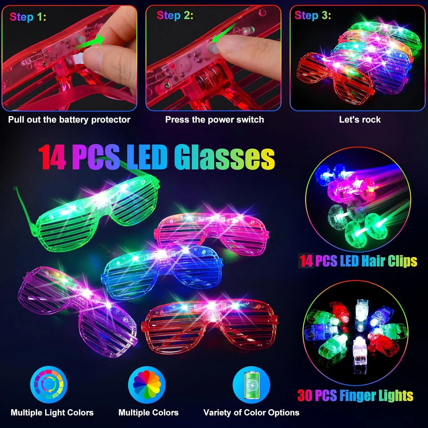 Piucrty Knicklichter Party Set 158Pcs Mitgebsel Kindergeburtstag Leuchtstäbe Pinata Füllung Kinder Neon Party Deko Accessoires Gastgeschenke Kleinigkeiten Gadgets Give Aways Glow Sticks Wundertüte - Image 5