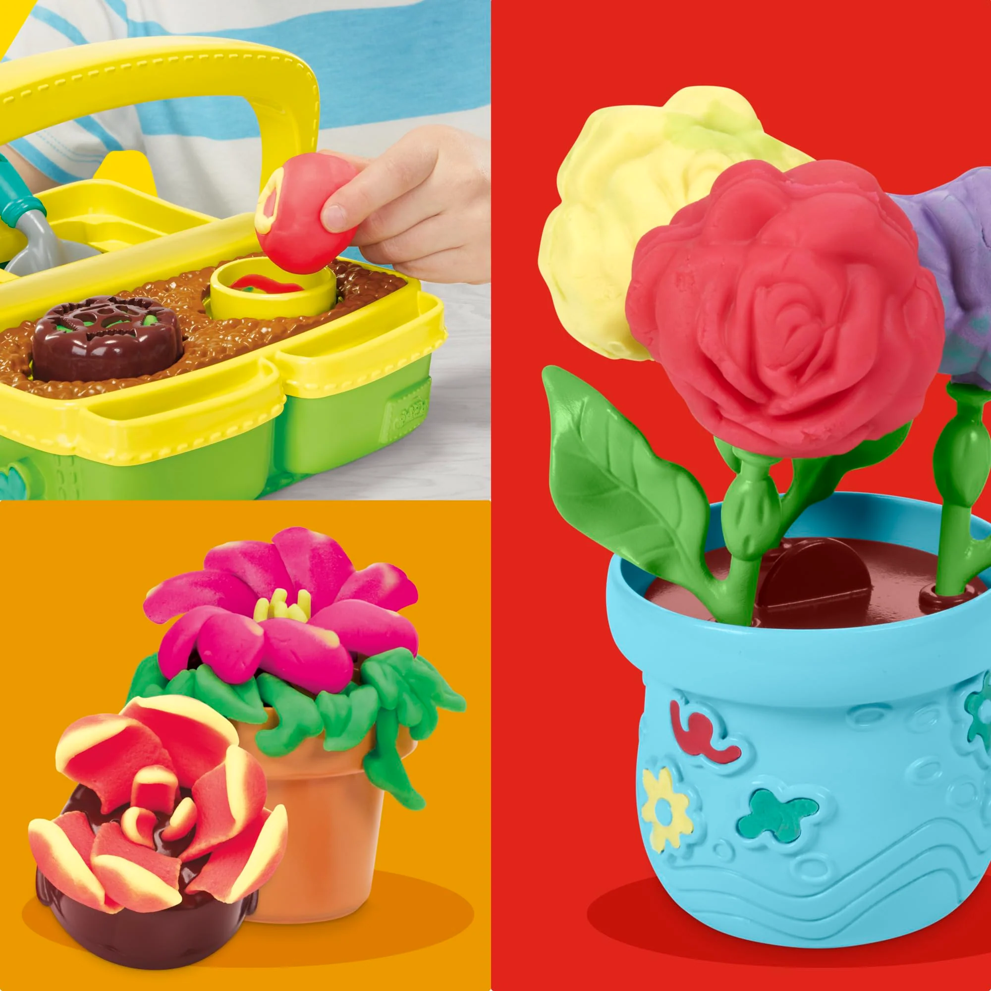 Play-Doh Bunter Blumenspaß Spielset – kreatives Bastelset für Mädchen und Jungen ab 3 Jahren für fantasievolles Spielen mit bunten Blumen, mit Formen und bunter Modelliermaße - Image 15