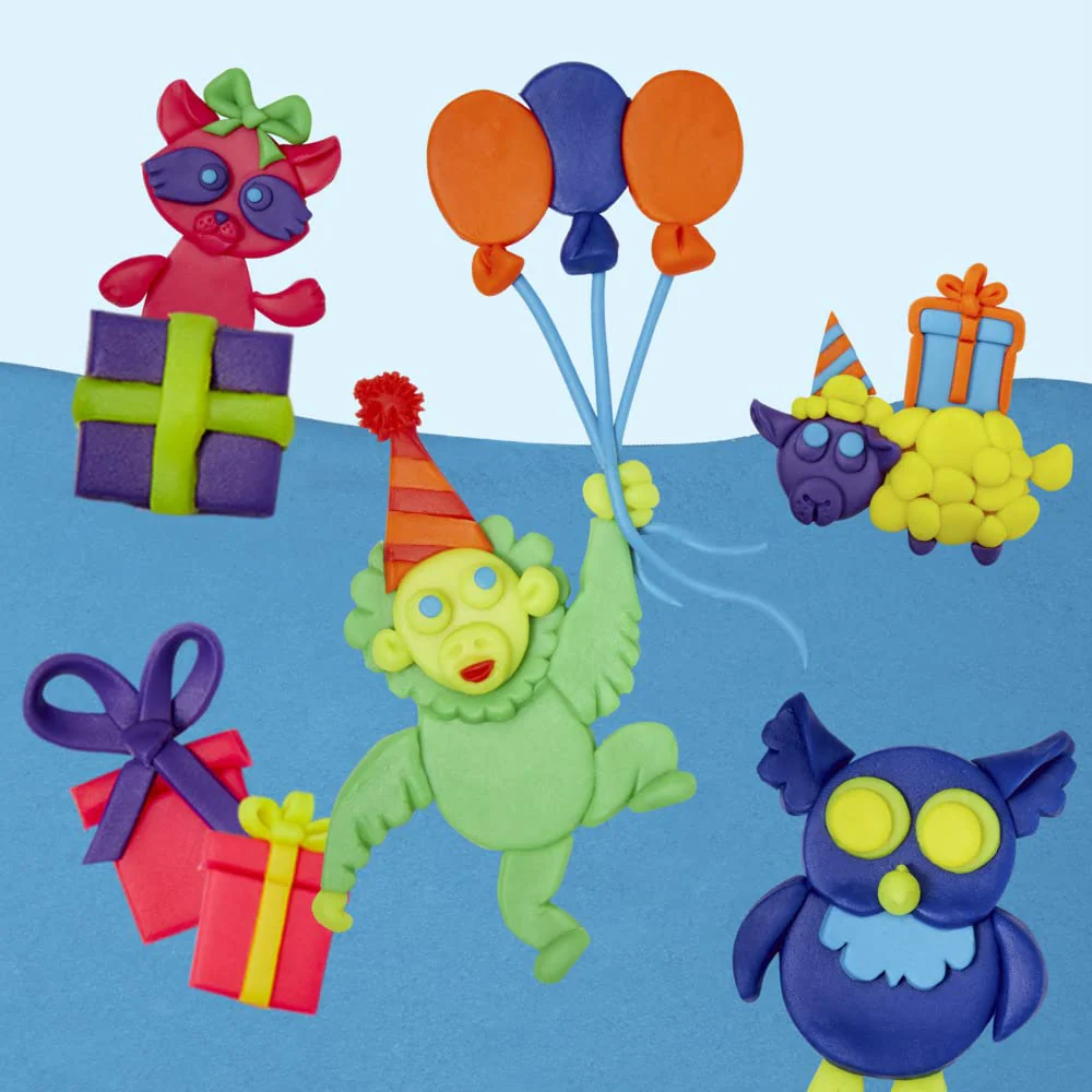 Play-Doh Party Bag, 15x kleine 28 g Dosen Knete, Bastel-Set perfekt zum Kneten Party, toll als Partytüte oder für die Schultüte, inklusive Aufkleber, kreatives für Kinder - Image 5