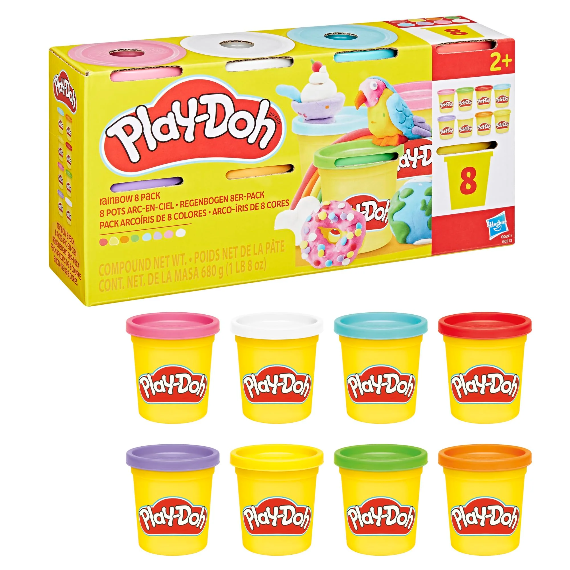 Play-Doh Regenbogen 8er-Pack Farben à 85 g