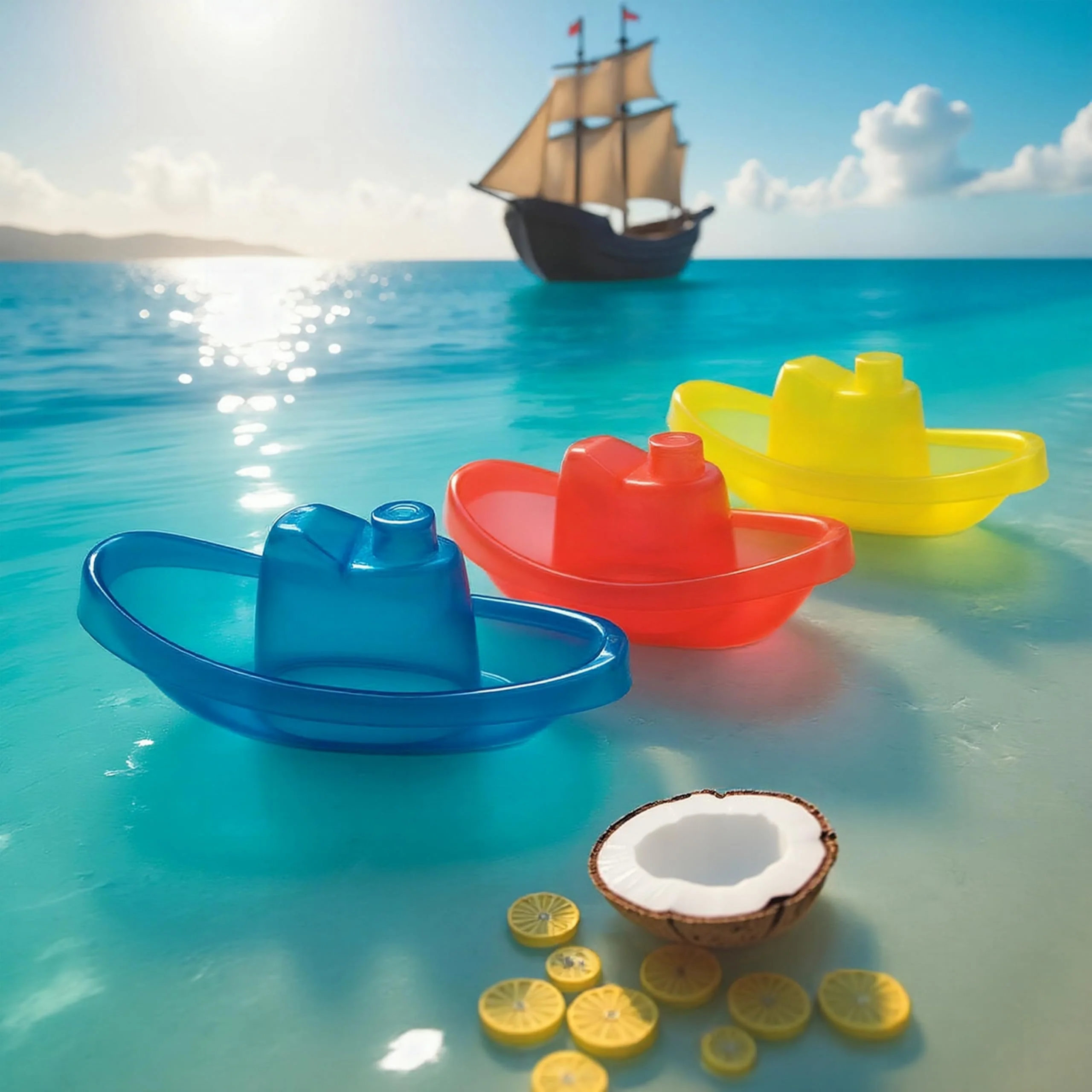 Playgro Bade-Boote 3-tlg. - Wasserspielzeug - Babyspielzeug - Spielzeug - Kleinkinder - Babywasserspielzeug - Babyboote - farbig - Image 6