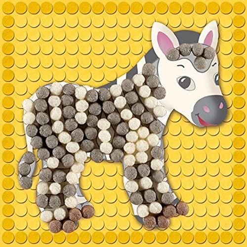 Playmais MOSAIC Little Zoo Kreativ-Set zum Basteln für Kinder ab 3 Jahren | Über 2.300 Stück & 6 Mosaik Klebebilder mit Zootieren | Fördert Kreativität & Feinmotorik | Natürliches Spielzeug - Image 6