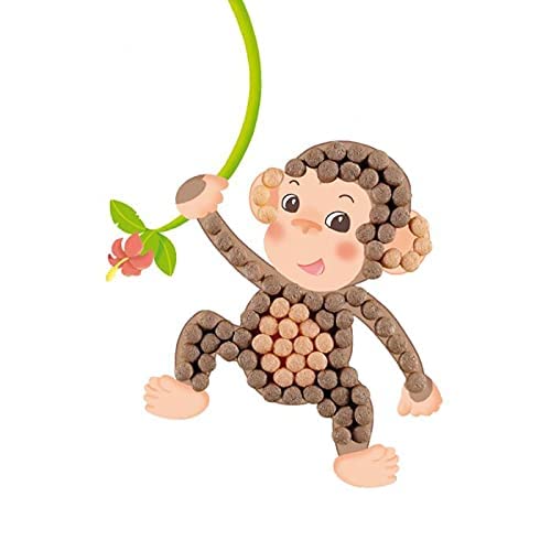 Playmais MOSAIC Little Zoo Kreativ-Set zum Basteln für Kinder ab 3 Jahren | Über 2.300 Stück & 6 Mosaik Klebebilder mit Zootieren | Fördert Kreativität & Feinmotorik | Natürliches Spielzeug - Image 8