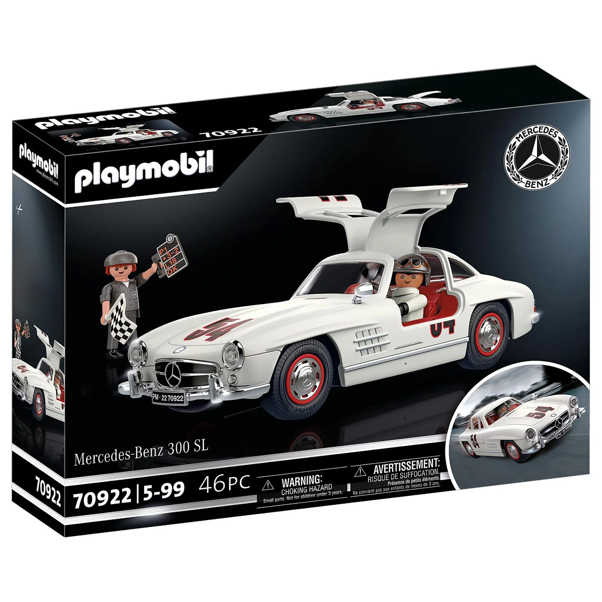 PLAYMOBIL 70922 Mercedes-Benz 300 SL, Modellauto für Erwachsene und Spielzeugauto für Kinder, 5-99 Jahre