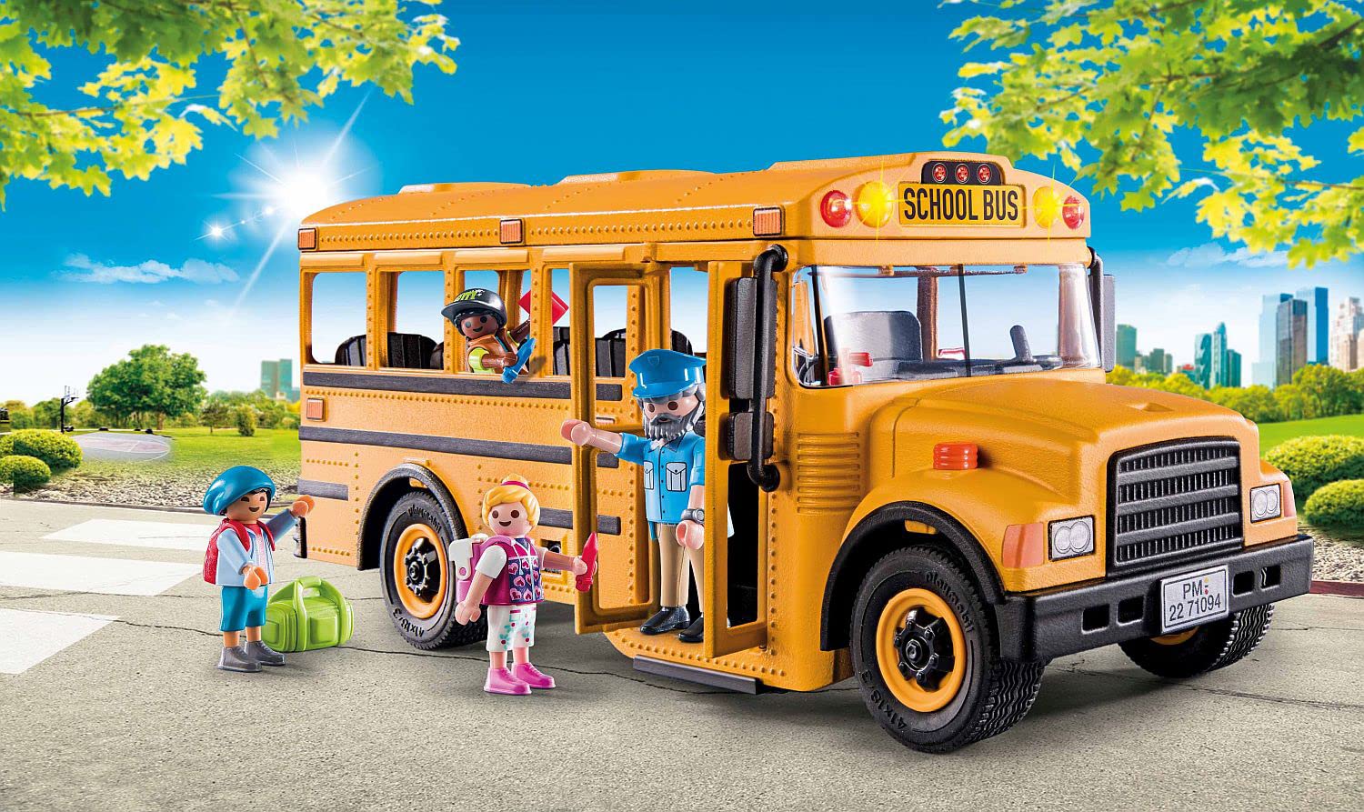 PLAYMOBIL City Life 71094 US Schulbus, Spielzeug-Bus mit Blinklicht, Spielzeug für Kinder ab 4 Jahren - Image 7