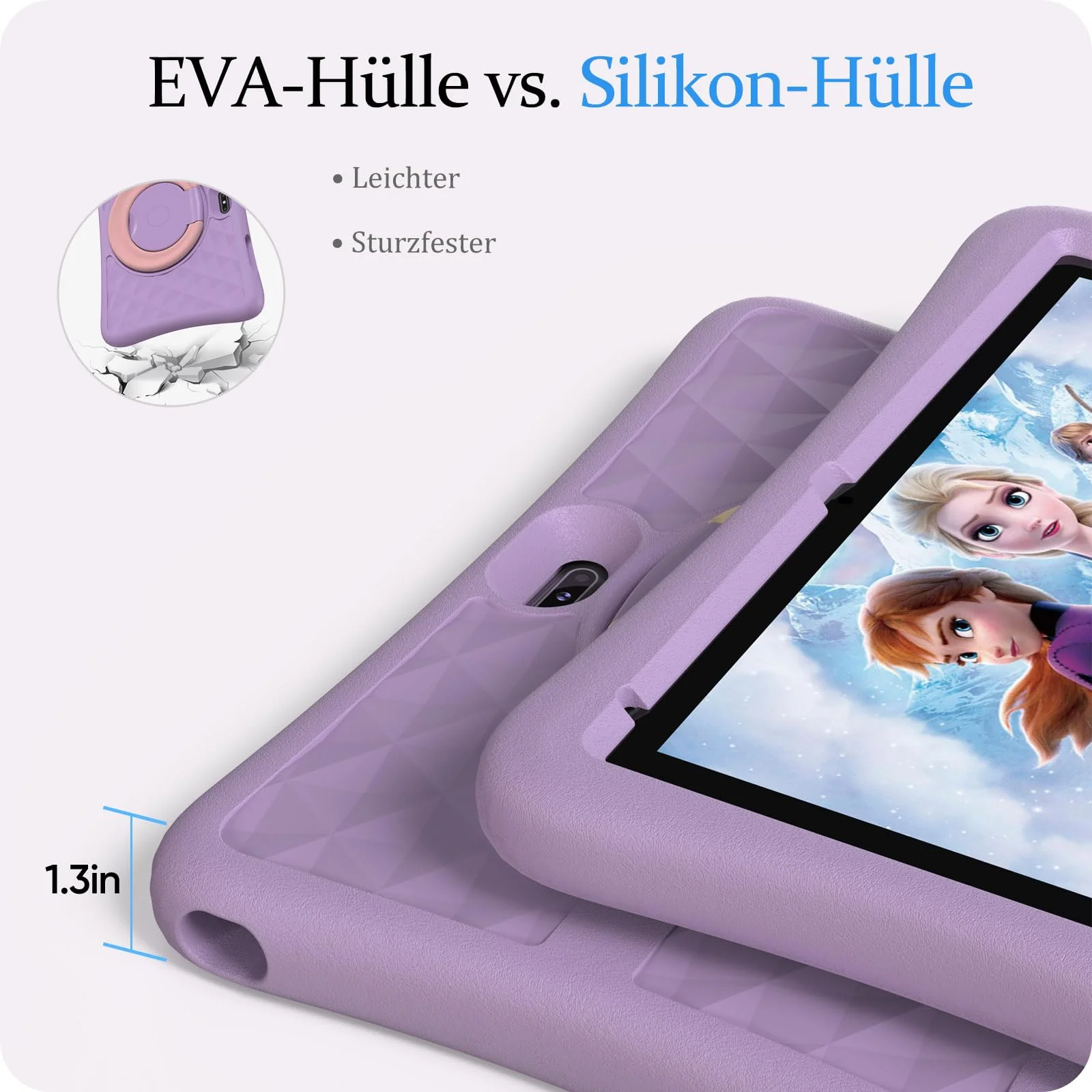 plimpton Tablets für Kinder 10 Zoll, Kinder Tablet Mit Android 15, Kindersicherung, 6000 mAh, Kids Tablet Mit 9GB RAM+64GB ROM (512GB Erweiterbar),Wi-Fi, BT mit Eva Case - Image 2
