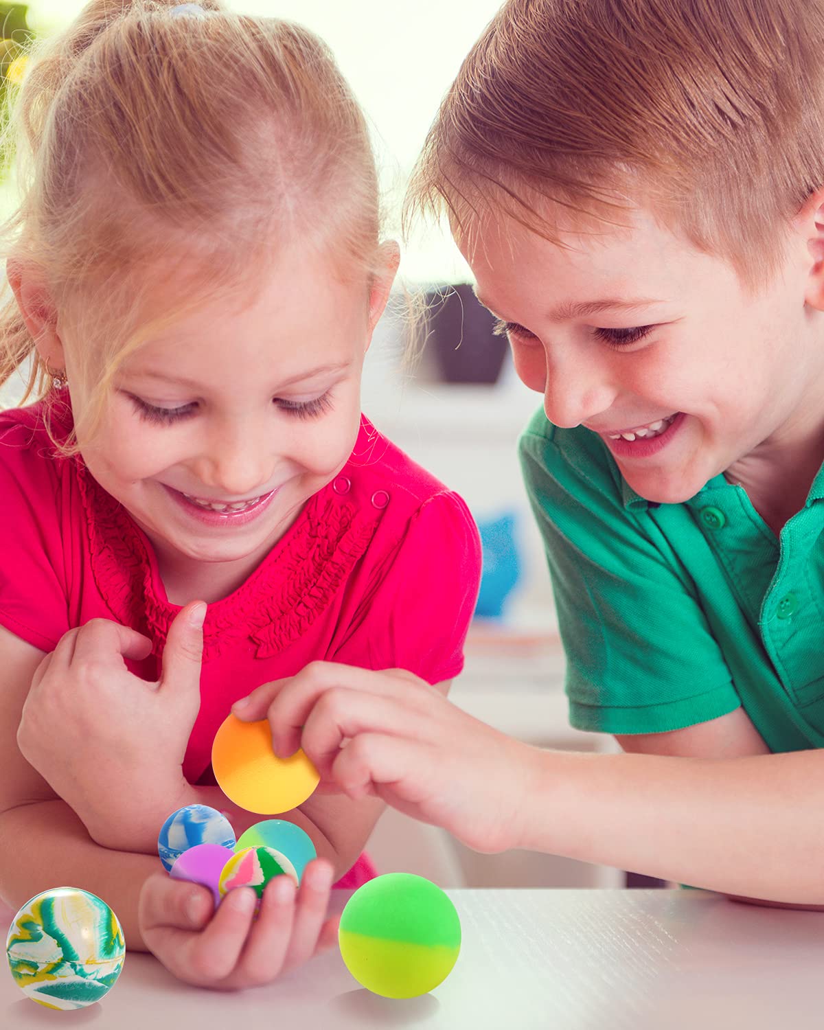 Pllieay 12 Stück Flummis für Kinder in 3 Größen, gemischte Farben, Hüpfbälle und Kindergeburtstag Gummibälle Gastgeschenke - Image 2