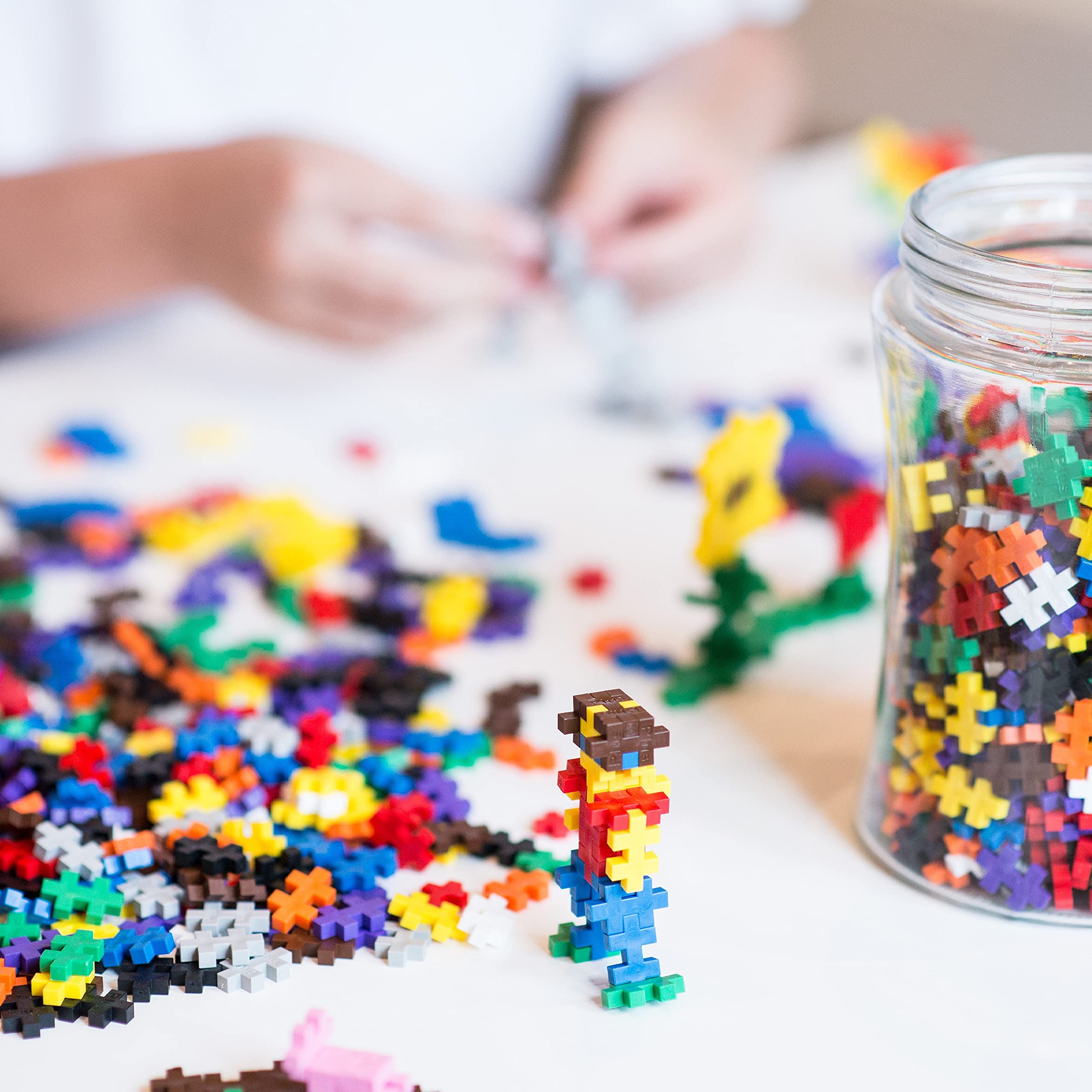 Plus-Plus 7265 Geniales Konstruktionsspielzeug, Farben-Mix, Bundle aus 4 verschiedenen Kreativ-Bausteine Tubes inkl. Bauplatte, 400 Teile, Mischfarben - Image 6