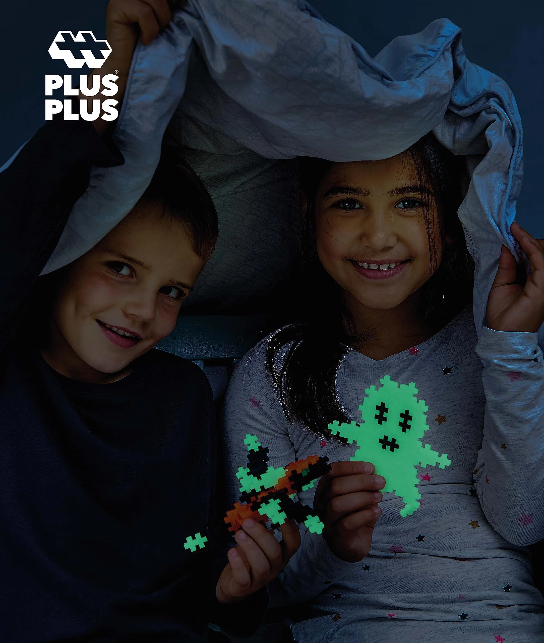 Plus-Plus 9603919 Geniales Konstruktionsspielzeug, Basic XXL Mega-Set, Glow in The Dark, Kreativ-Bausteine, 2000 Teile, Ab 5 Jahren - Image 2