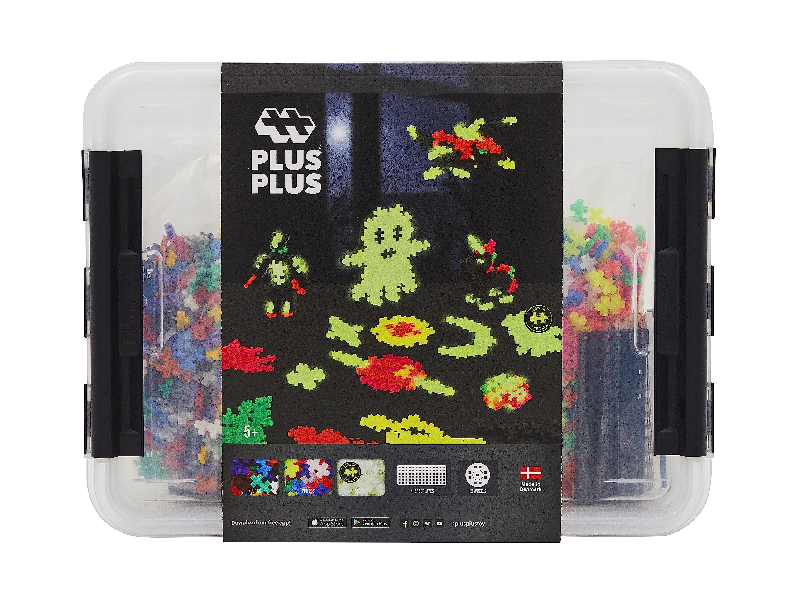 Plus-Plus 9603919 Geniales Konstruktionsspielzeug, Basic XXL Mega-Set, Glow in The Dark, Kreativ-Bausteine, 2000 Teile, Ab 5 Jahren - Image 7