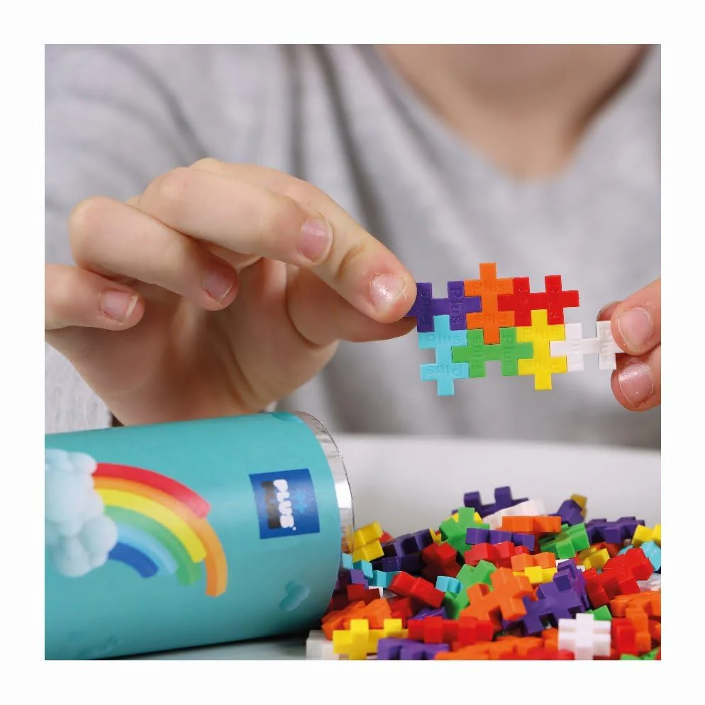Plus-Plus 9604262 Geniales Konstruktionsspielzeug, Regenbogen, Kreativ-Bausteine Tube, 240 Teile - Image 2