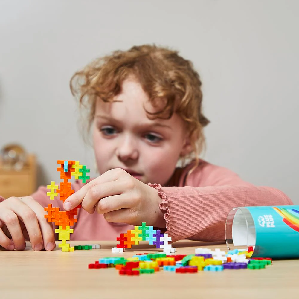 Plus-Plus 9604262 Geniales Konstruktionsspielzeug, Regenbogen, Kreativ-Bausteine Tube, 240 Teile - Image 5