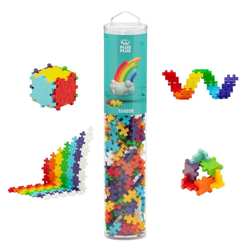 Plus-Plus 9604262 Geniales Konstruktionsspielzeug, Regenbogen, Kreativ-Bausteine Tube, 240 Teile - Image 9