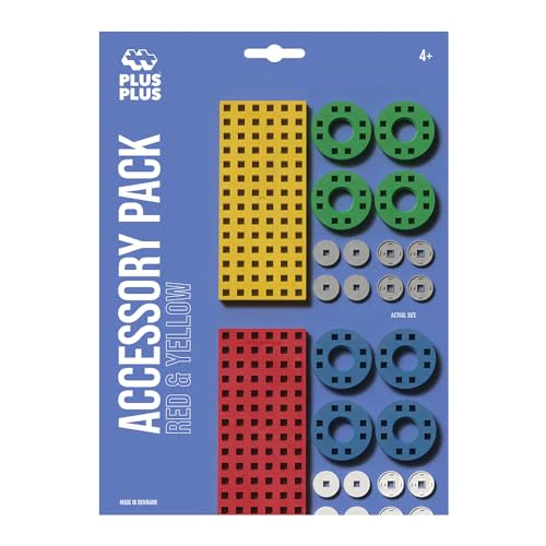 PLUS PLUS Zubehörset mit Räder, rot/gelb - Image 5