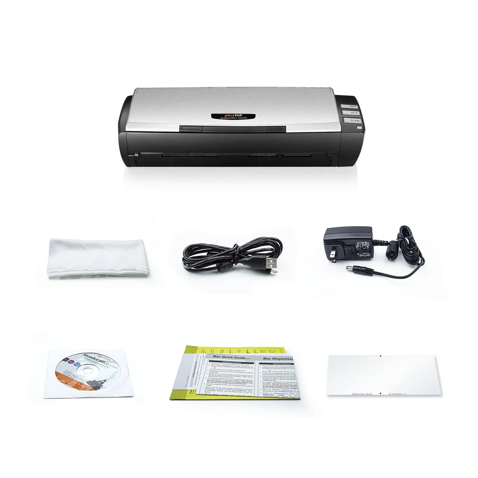 Plustek Mobile Scanner AD480 - kompakter Duplex-Scanner, Stromversorgung USB, A4, 20 ppm, Plastik Karte annehmbar - Image 7