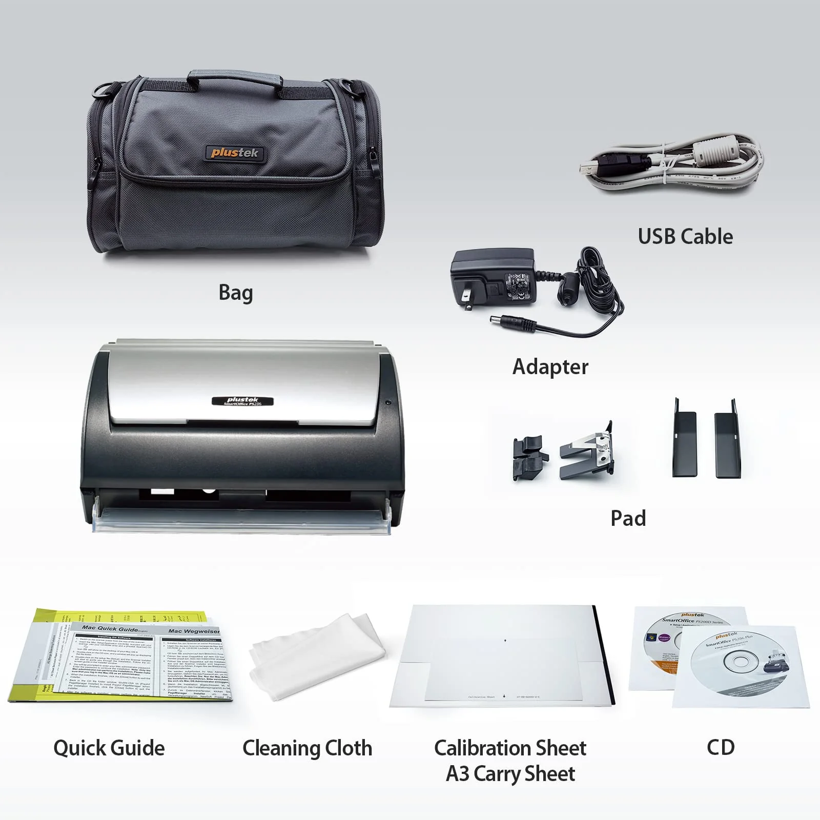 Plustek SmartOffice PS286 Plus Duplex Dokumentenscanner Schwarz, Silber - Image 3