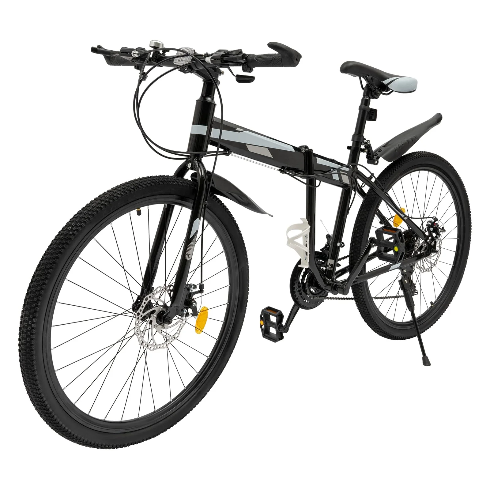 pochcicou 26 Zoll Mountainbike, 21 Gang Erwachsene Fahrrad, Höhenverstellbar 92-97cm, Tragfähigkeit 150kg, Faltbar Fahrrad für Mädchen, Jungen, Herren Und Damen