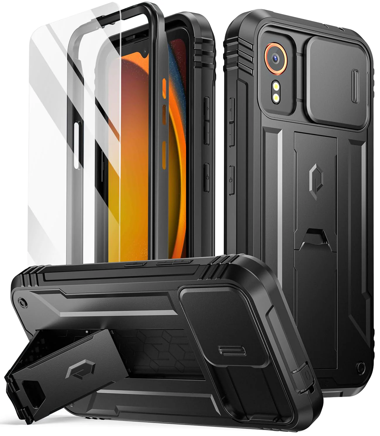 POETIC Revolution Hülle Kompatibel mit Galaxy Xcover 7 5G, [Schiebe-Kameraabdeckung], [20 Fuß Mil-Grade-Falltest], Ganzkörper-Schutzhülle in Militärqualität, robust, stoßfest, mit Ständer, Schwarz - Image 7