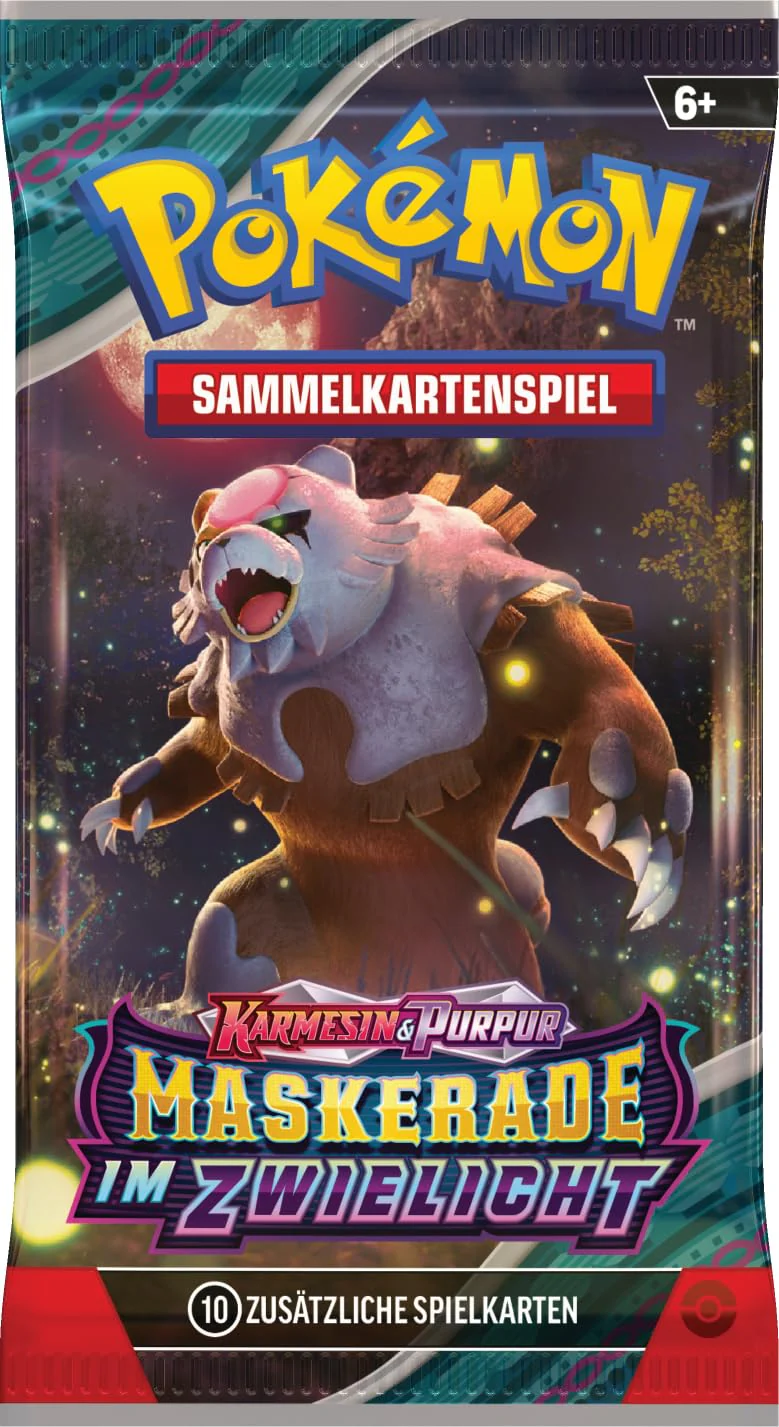 Pokémon Sammelkartenspiel: 3er-Pack-Blister Karmesin & Purpur - Maskerade im Zwielicht: Relaxo (3 Boosterpacks & 1 holografische Promokarte) - Image 5