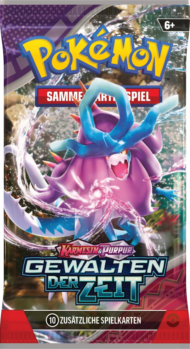 Pokémon-Sammelkartenspiel: 3er-Pack Karmesin & Purpur – Gewalten der Zeit: Pii (3 Boosterpacks & 1 holografische Promokarte) - Image 4