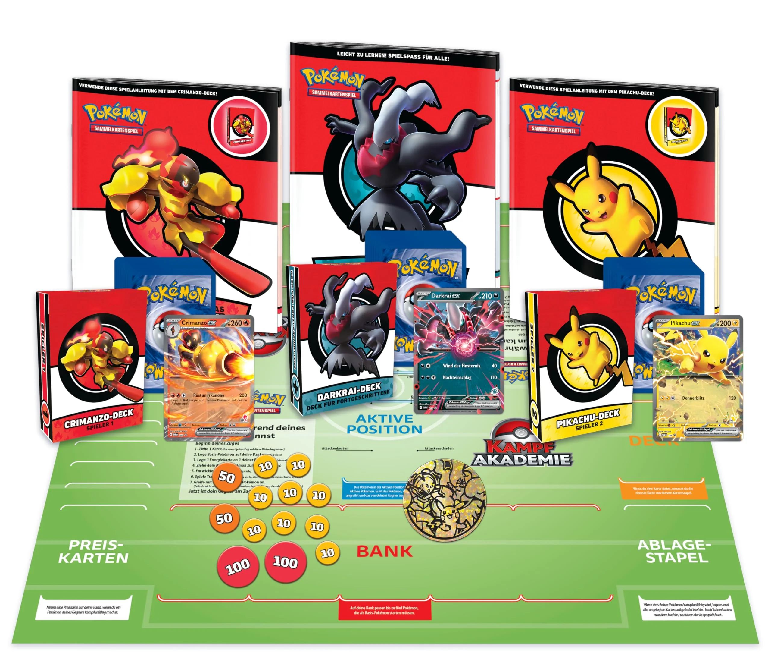 Pokémon-Sammelkartenspiel: Kampfakademie (Pikachu-ex, Crimanzo-ex & Darkrai-ex) - Image 7