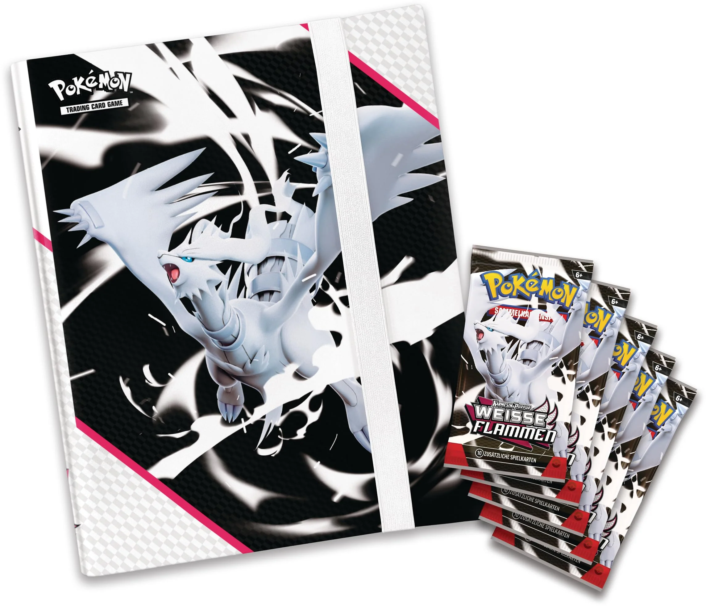 Pokémon-Sammelkartenspiel: Ordner-Kollektion Karmesin & Purpur – Weiße Flammen (Reshiram-Ordner & 5 Boosterpacks) - Image 2