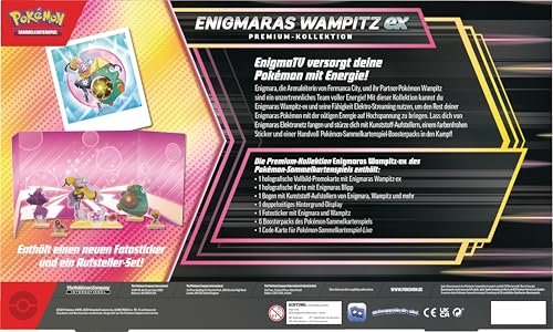 Pokémon-Sammelkartenspiel: Premium-Kollektion Enigmaras Wampitz-ex (1 holografische Vollbild-Promokarte, 6 Boosterpacks & Kunststoff-Aufsteller) - Image 7