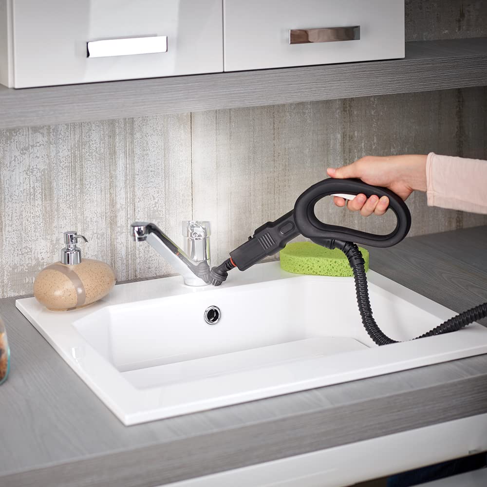 POLTI 8012628 Vaporetto Smart 100 T Dampfreinigungsgerät mit 4 Bar, tötet und beseitigt 99,99 Prozent Viren, Keime und Bakterien, Weiss/Türkis Metallic, Wassertankkapazität 2 l, Dampfmenge 110 g/Min - Image 3