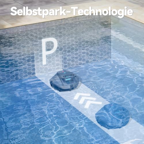 Pondee (Upgrade 2026) X1 Poolroboter Akku, Kabelloser Poolsauger mit 120 Min Laufzeit, Auto-Parkfunktion, 2,5 h Schnellladung, für Aufstellpools & Ebene eingelassene Pools bis 80m² - Image 4