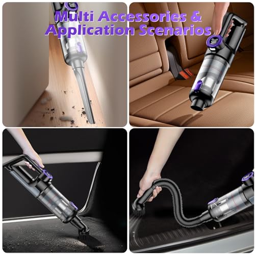 ponoseu Brushless Handstaubsauger Akku 18000Pa, Bürstenlos Handsauger Kabellos, Handstaubsauger Auto Handheld Vacuum Cleaner für Auto, Haus, Tierhaare, 64000rpm - Image 12
