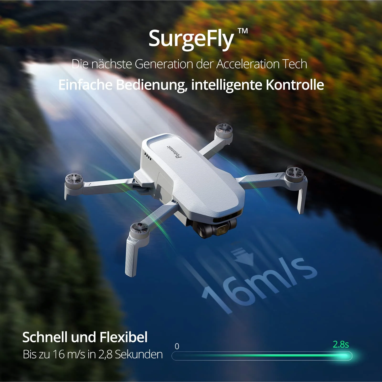Potensic ATOM SE GPS Drohne mit 4K EIS Kamera, 2 Akkus 62 Min. Flugzeit, unter 249g, C0, 4KM FPV Übertragung, Bürstenloser Motor, Max.16m/s, Follow-Me/autom. Rückkehr, für Anfänger Erwachsene - Image 7