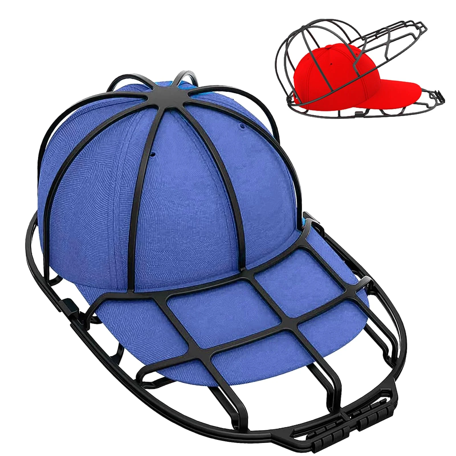 Powmag 2 Stück Cap Washer für Baseballmützen, Basecap kappen waschgestell, Mütze form Washer für Erwachsene und Kinder, Shaper für Waschmaschine oder Geschirrspüler(Schwarz) - Image 5