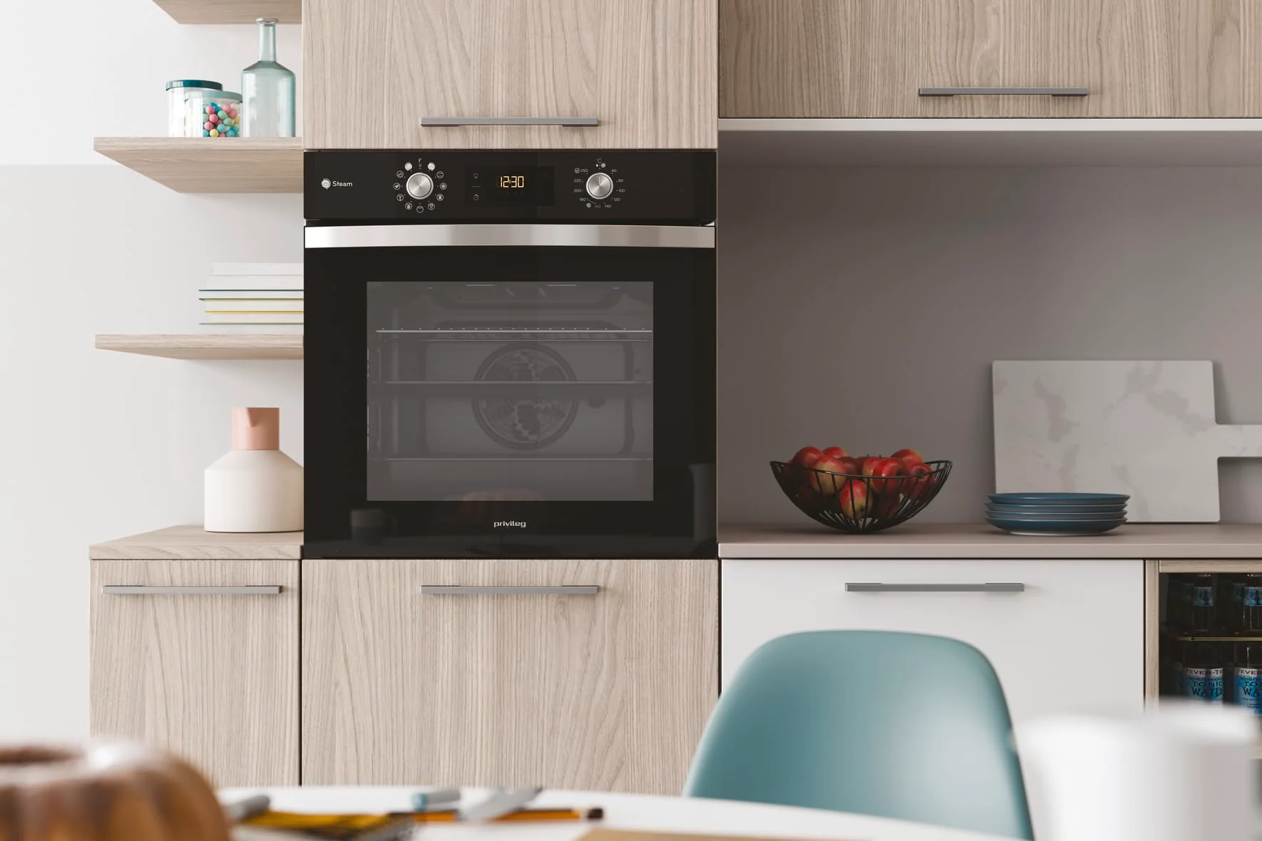 Privileg PBWK3 JH8S BLG Einbau-Backofen mit Hydrolyse und Dampffunktionen/ 71 l/Hydrolyse/CLICK und CLEAN/Multi-Level-Kochen/Pizzafunktion/Freasy Cook - Image 10
