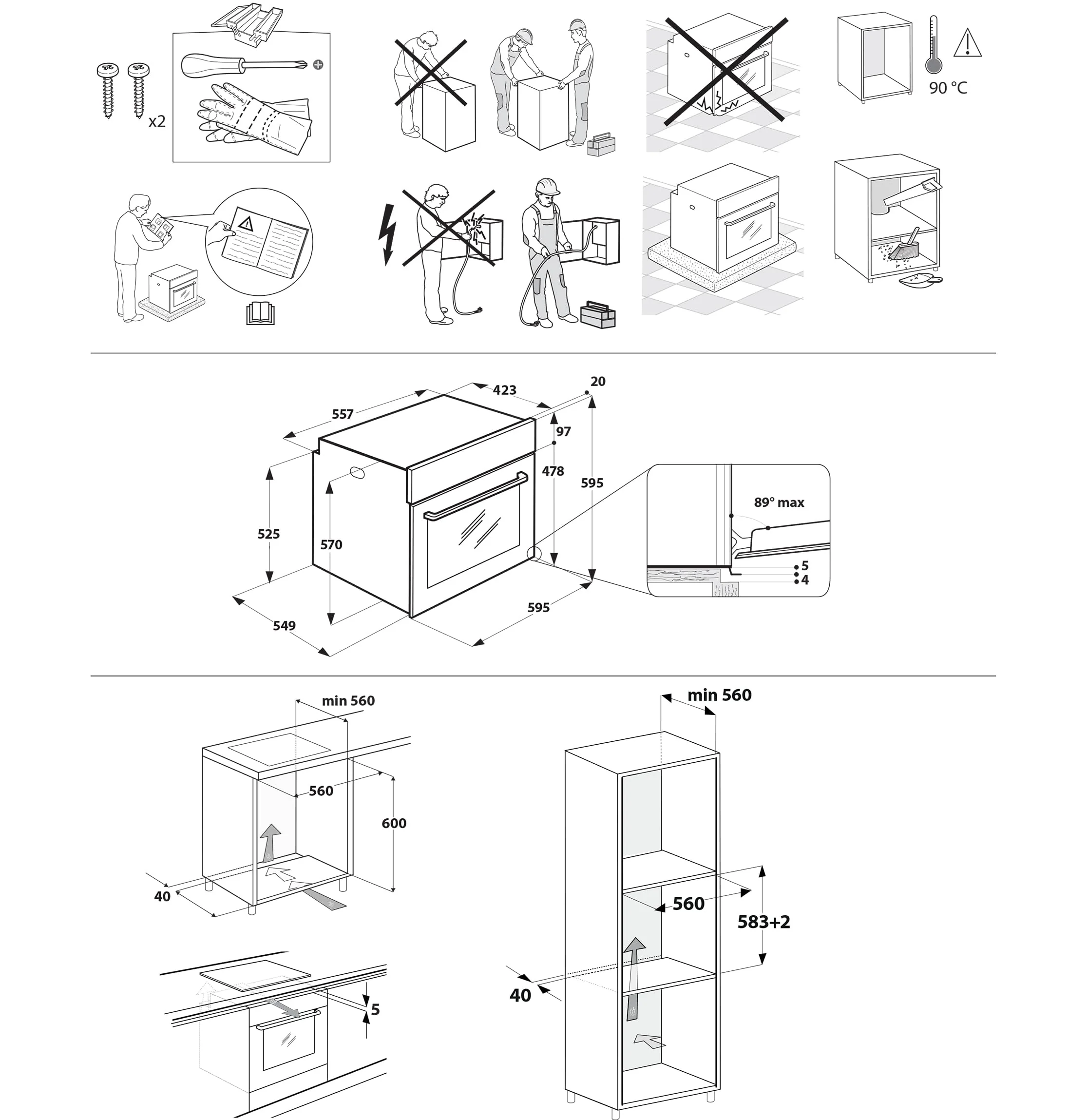 Privileg PBWK3 JH8S BLG Einbau-Backofen mit Hydrolyse und Dampffunktionen/ 71 l/Hydrolyse/CLICK und CLEAN/Multi-Level-Kochen/Pizzafunktion/Freasy Cook - Image 3