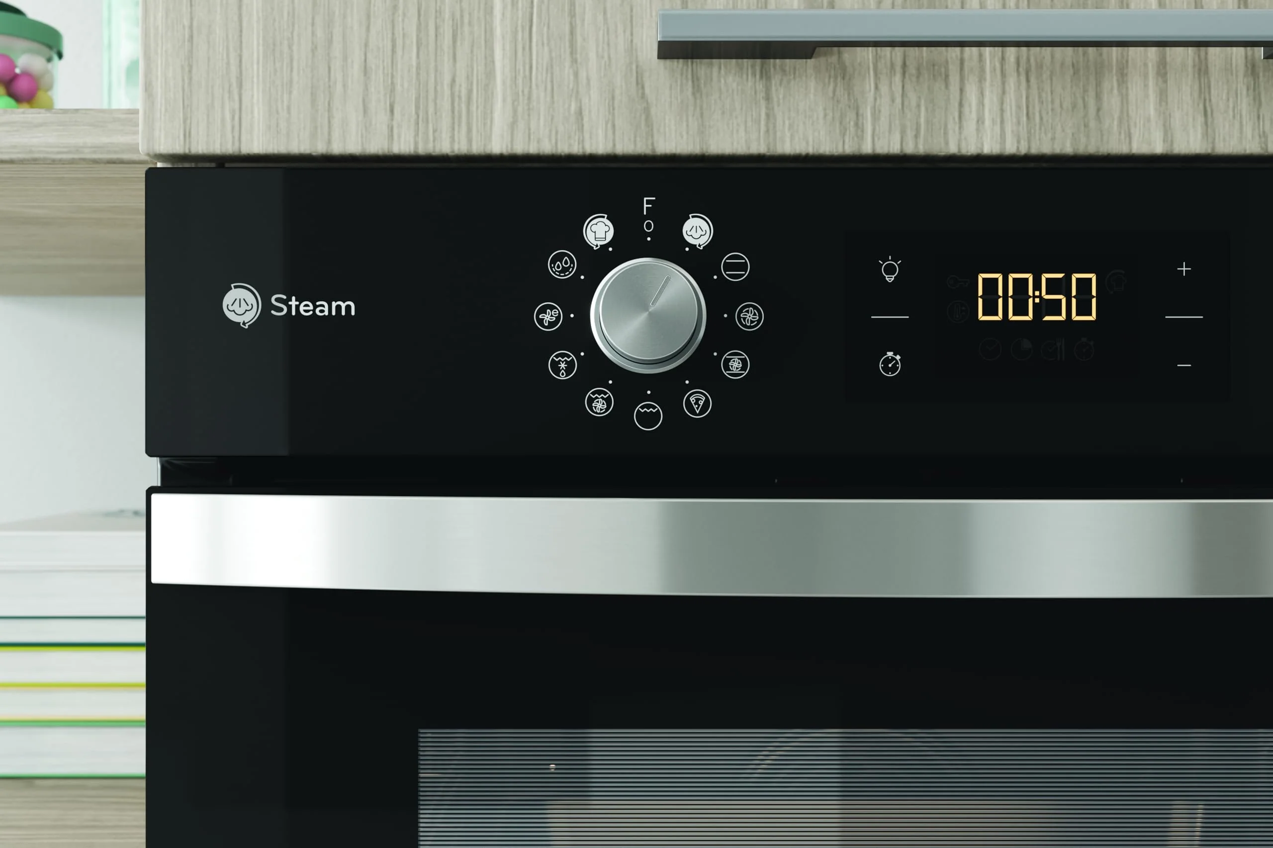 Privileg PBWK3 JH8S BLG Einbau-Backofen mit Hydrolyse und Dampffunktionen/ 71 l/Hydrolyse/CLICK und CLEAN/Multi-Level-Kochen/Pizzafunktion/Freasy Cook - Image 8