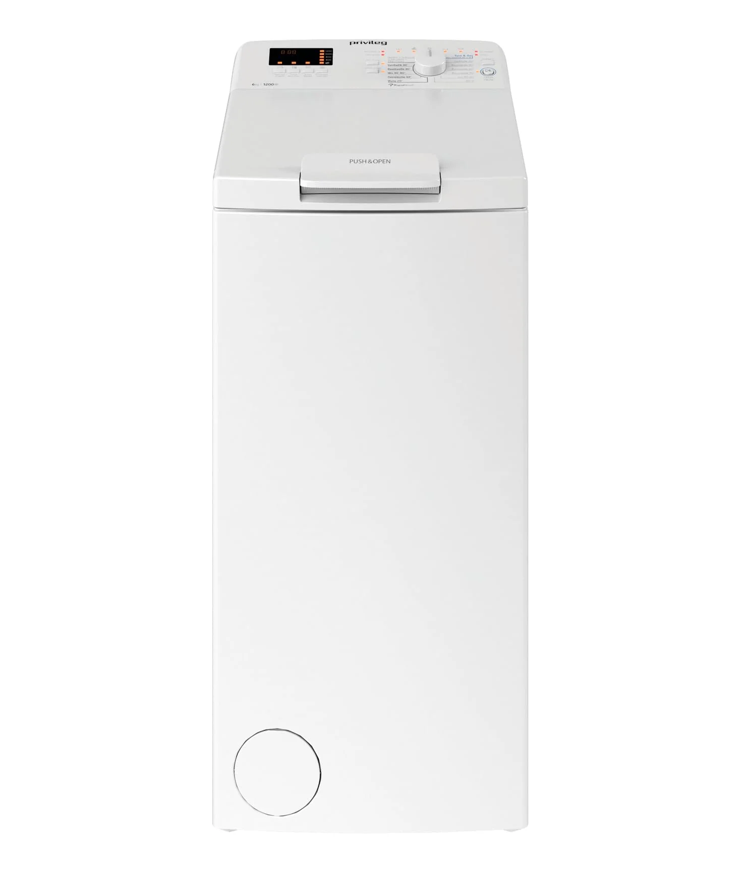 Privileg PWT C S6245E Waschmaschine Toplader/1200 UpM/6 kg/EEK C/Turn&Go Programm/Rapid Wash/Automatische Trommelpositionierung/Extra Spülen/Energy Saver/Mehrfachwasserschutz/Extra Waschen - Image 7
