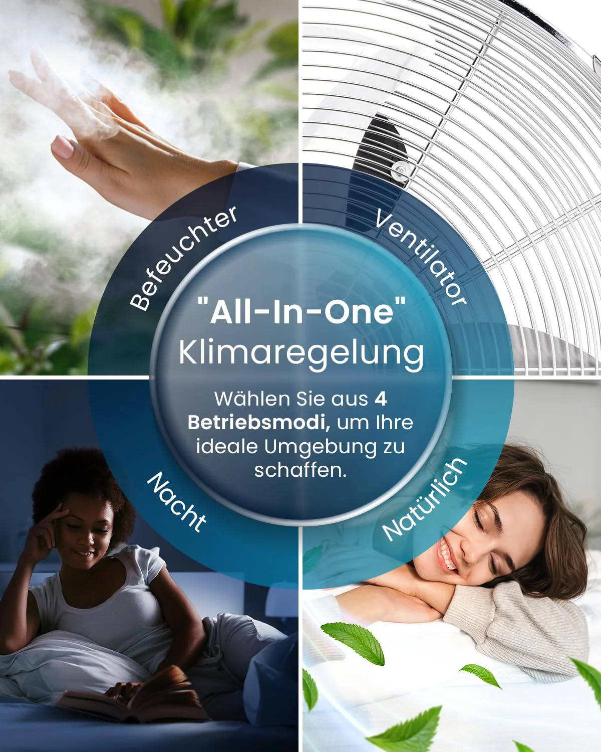 Pro Breeze OmniAir 5L Mobiler Luftkühler - Turmventilator mit Fernbedienung, 3 Gebläsestufen, 4 Modi, Auto 75° Oszillation, 7-Stunden-Timer - Klimagerät mobil ohne Abluftschlauch für Zuhause & Büro - Image 8
