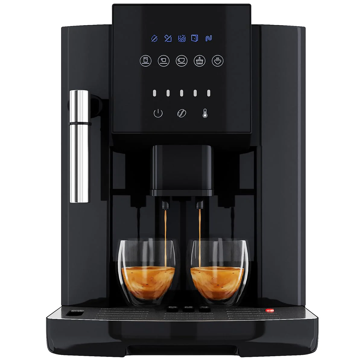 ProfiCook® Kaffeevollautomat mit Milchaufschäumdüse für Cappuccino | Kegelmahlwerk | mit Vorwärmfunktion für Tassen | italienische Profi-Pumpe | Touch-Display | Kaffeemaschine | PC KAV 1281