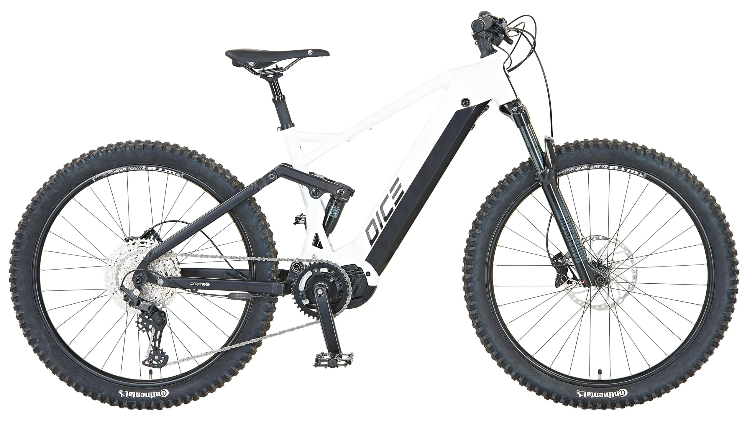 Prophete Dice 5.0 E-MTB E-Bike Fully 27,5 Zoll - 720Wh - Integrierter Akku - Mittelmotor AEG - 12-Gang Kettenschaltung - HDY. Scheibenbremse - Rahmenhöhe 48 cm