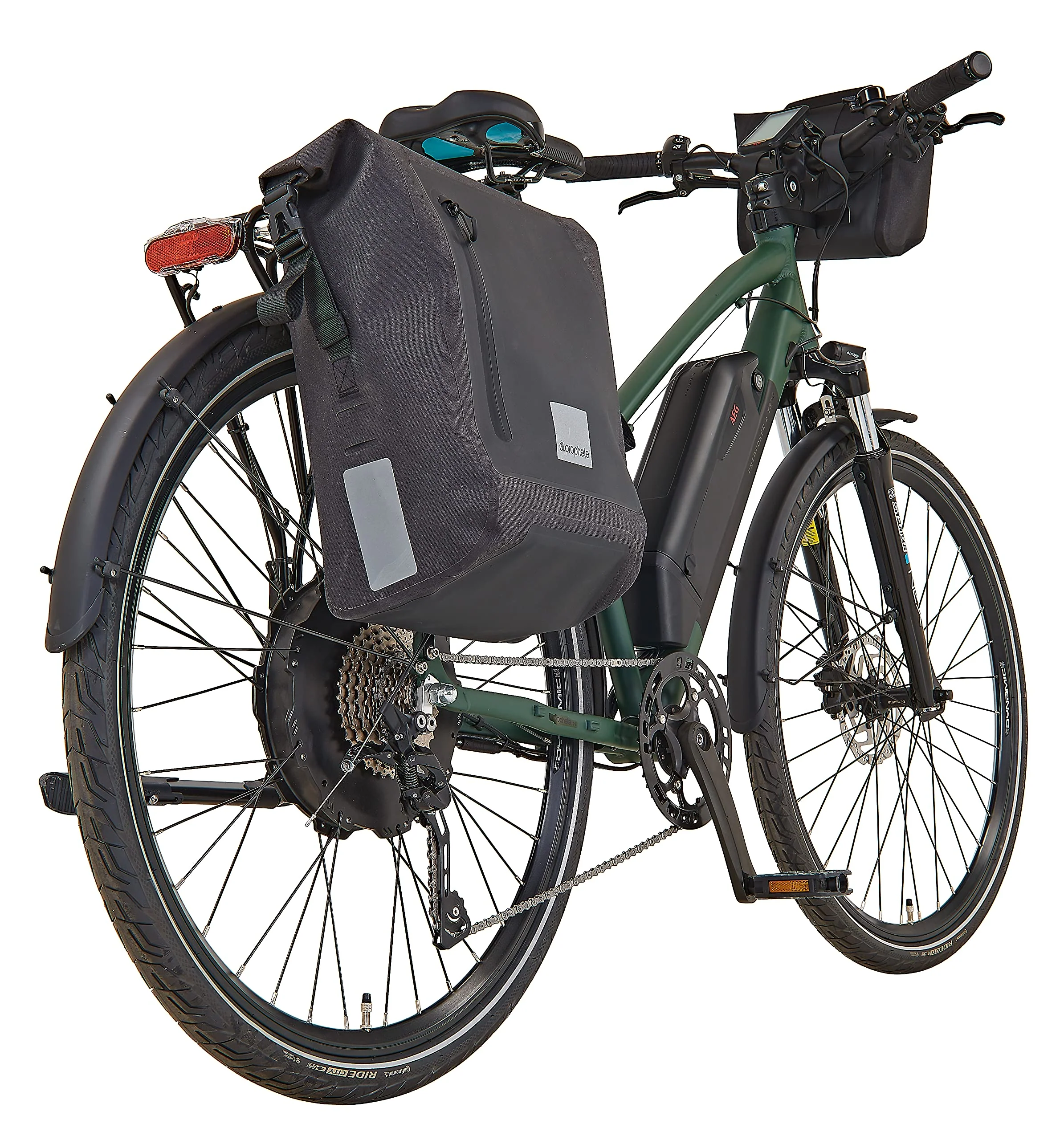 Prophete Entdecker E-Bike eT300 | Erwachsene Elektrofahrrad Damen/Herren/Unisex | Pedelec Trekking 28" mit Hinterradmotor | 10-Gang Kettenschaltung | Matt Grün / Olivgrün - Image 6