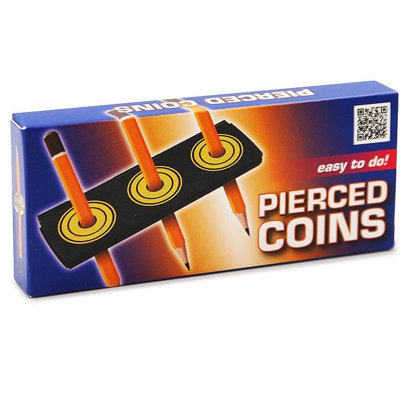 ProTriXX Pierced Coins in Euro-Version | Geliehene Münzen durchdringen | Penetration Coin | Pencil Thru Coin | Party-Zaubertrick Münzen-Durchdringung für Einsteiger - Image 4