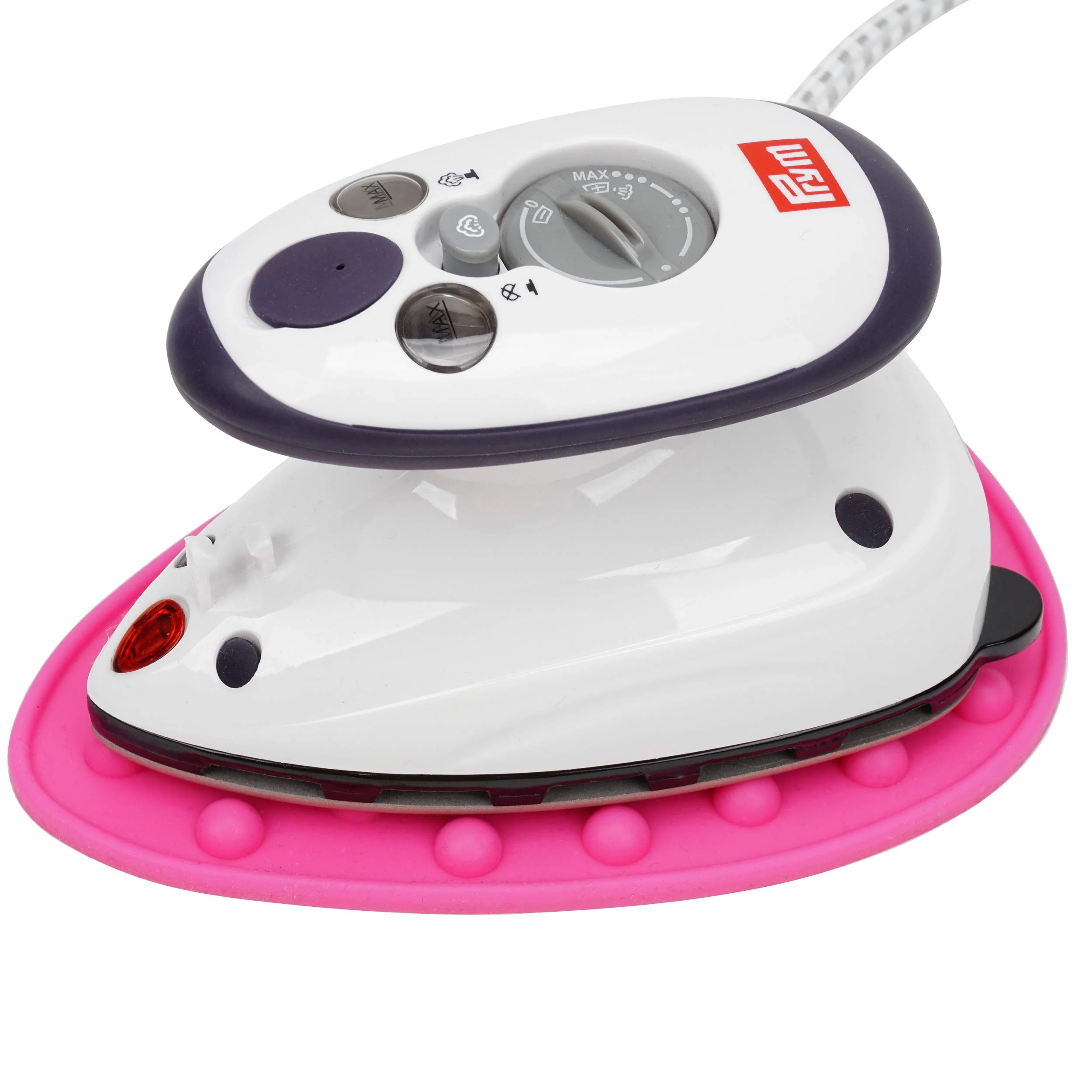 Prym Mini Dampf Bügeleisen Mit SEMPLIX Silikon Ablage Im Set (Pinky), Kleines Leichtes Für Reise und Zuhause - Image 2
