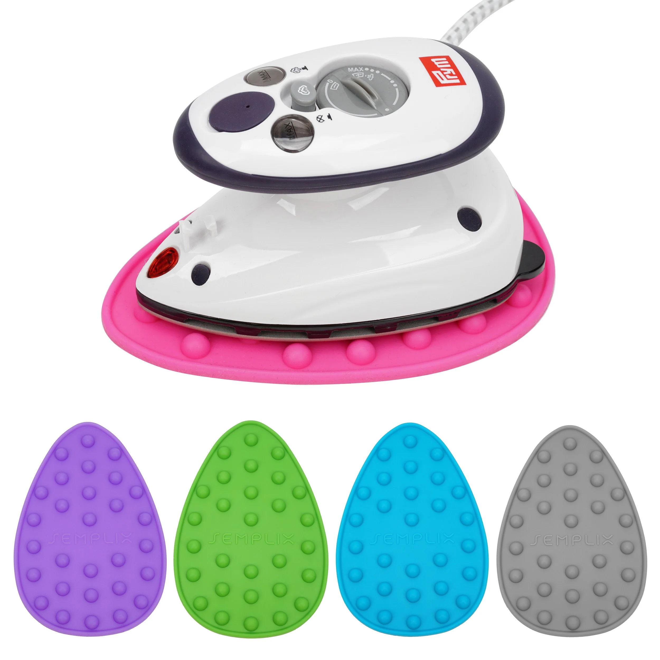 Prym Mini Dampf Bügeleisen Mit SEMPLIX Silikon Ablage Im Set (Pinky), Kleines Leichtes Für Reise und Zuhause - Image 5