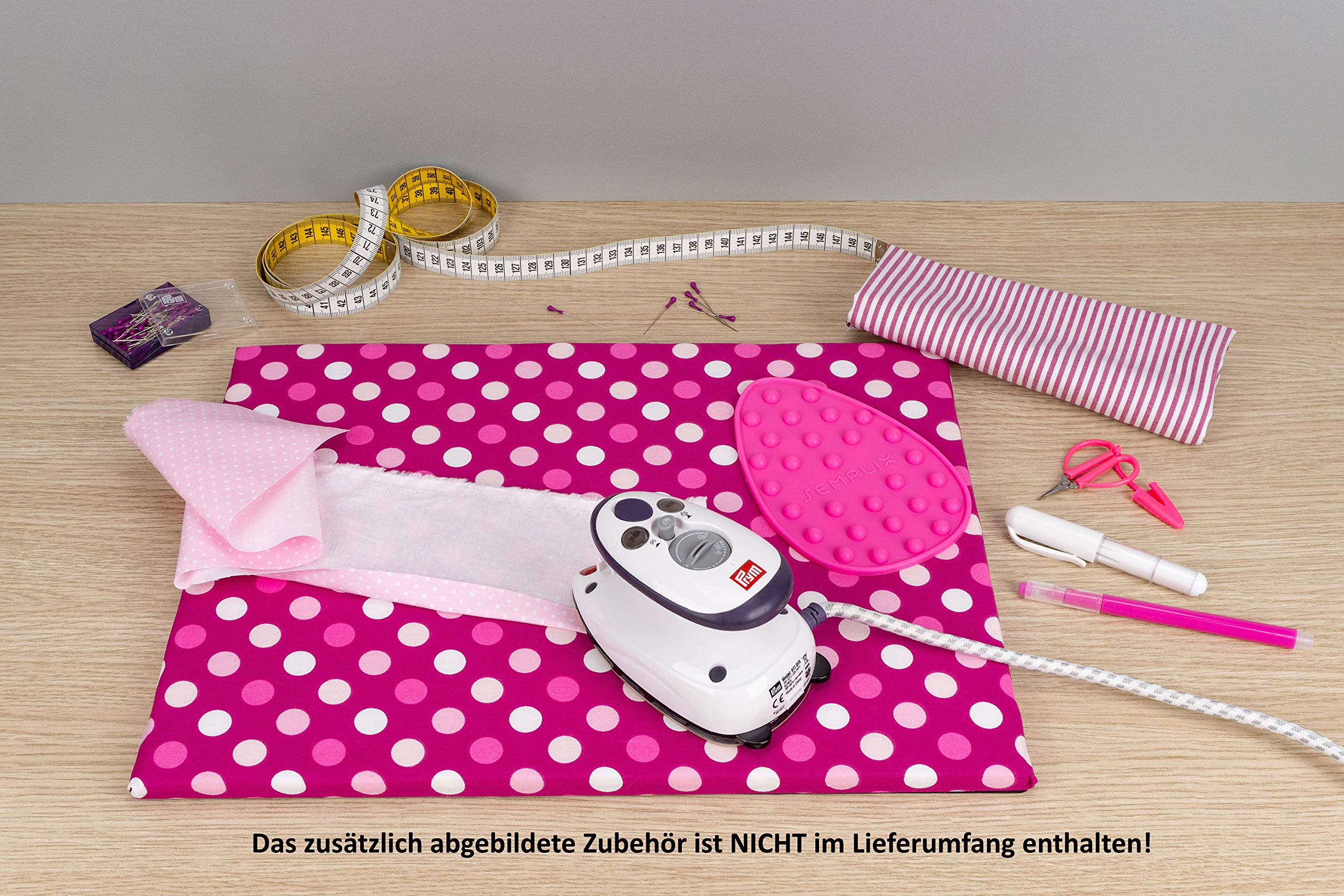 Prym Mini Dampf Bügeleisen Mit SEMPLIX Silikon Ablage Im Set (Pinky), Kleines Leichtes Für Reise und Zuhause - Image 6