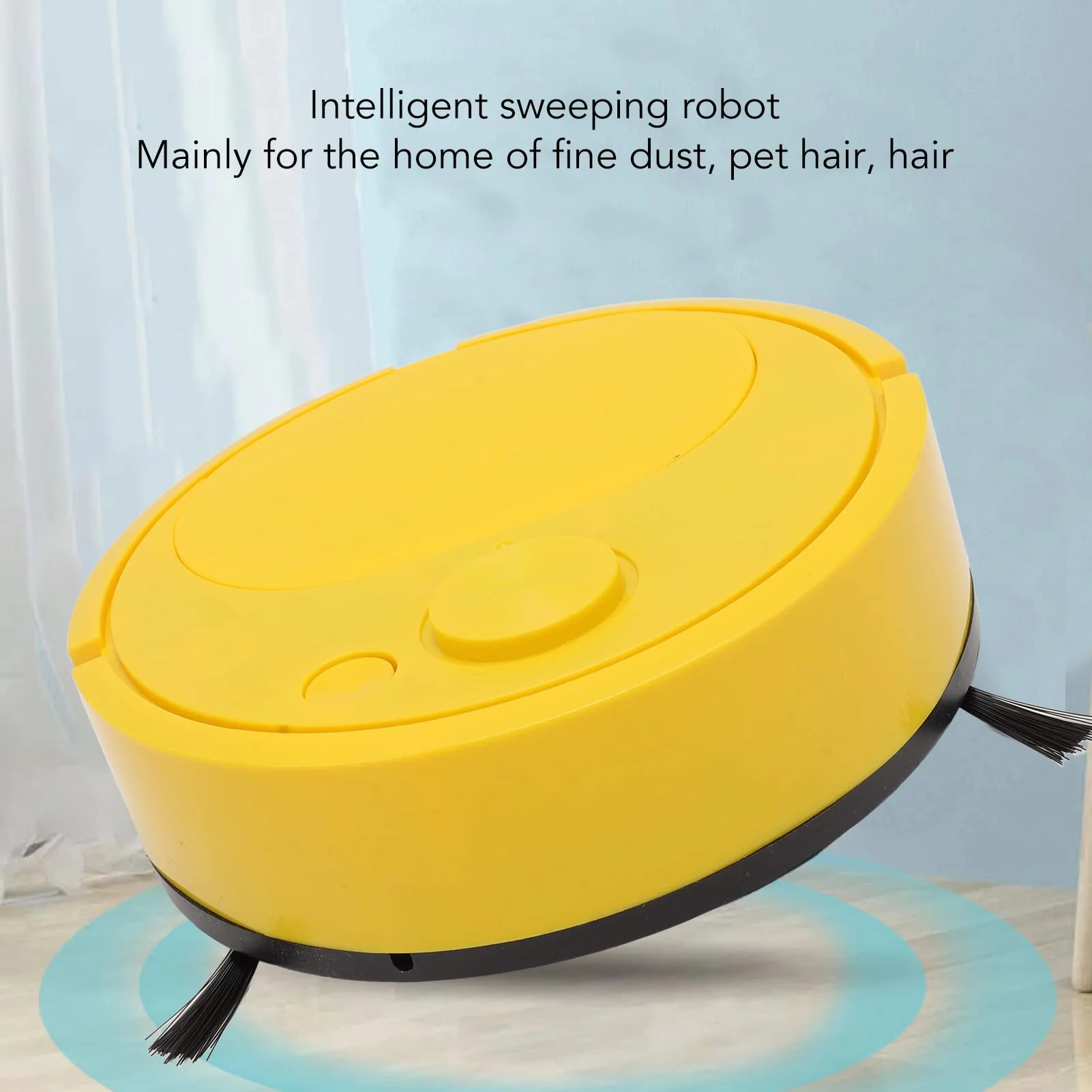 Pssopp Smart Sweeper Robot Staubsauger Mini Smart Sweeping Robot Automatische Kehrmaschine mit USB Aufladung für Steinböden Keramikfliesen Weiche Decken Marmorböden (Gelb) - Image 3
