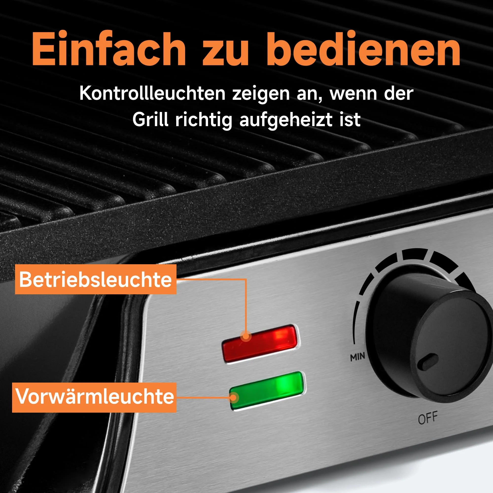 Pukomc Kontaktgrill Sandwichmaker, Panini Grill mit Antihaft-Kochplatten, lässt sich um 180 Grad öffnen Gourmet Kontaktgrill Toaster, 2000W schwimmendes Scharnier für alle Lebensmittel - Image 8
