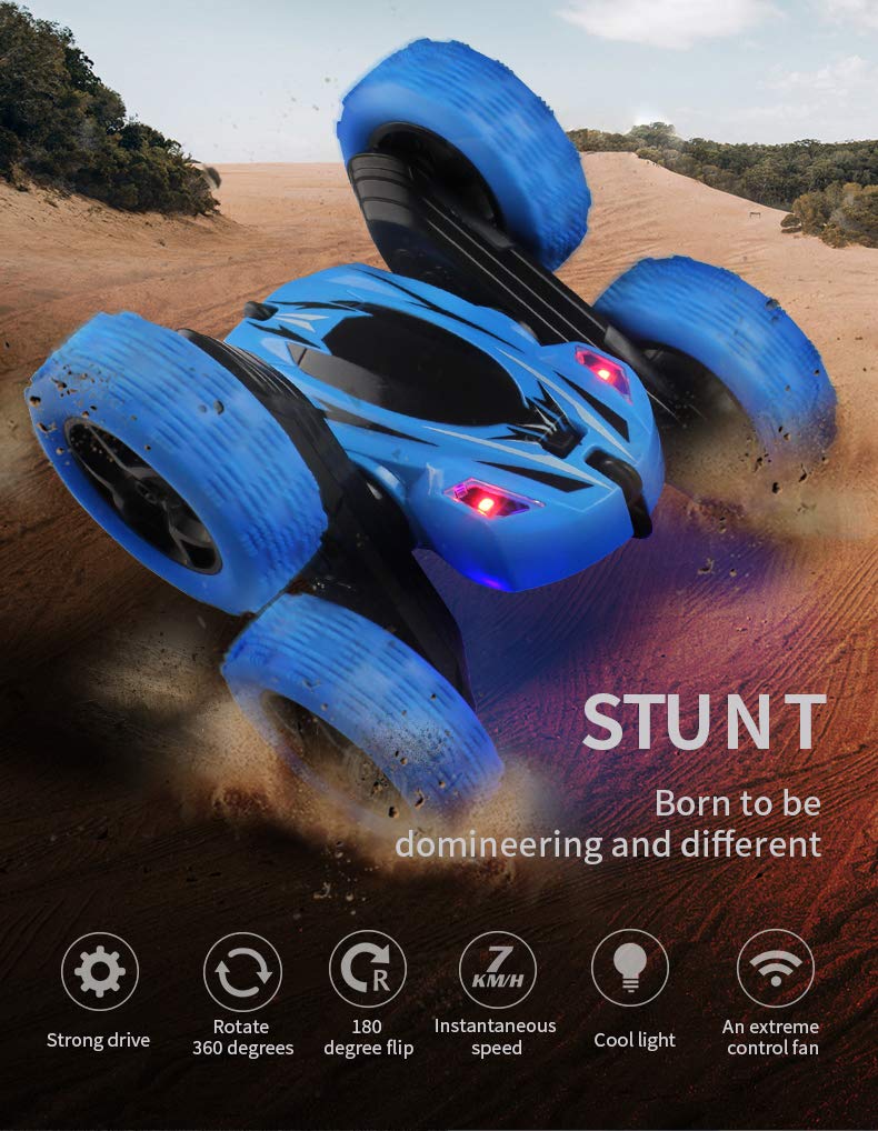 Pup Go 360° Spins Flips RC Stunt Car - Doppelseitiges 4WD Hochgeschwindigkeits 2.4GHz Fernbedienungs Rennwagenspielzeug für Kinder, 360-Grad Rollrotation mit LED Lichtern, Geschenk Jungen ab 3 Jahren - Image 7