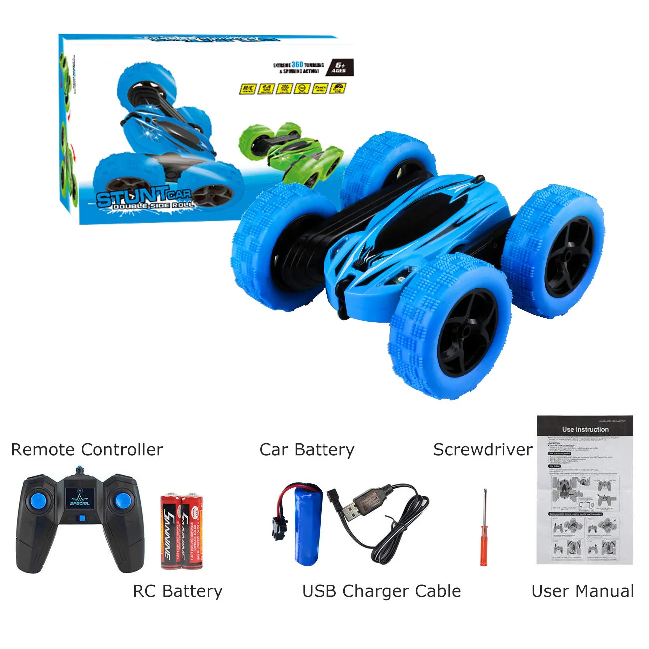 Pup Go 360° Spins Flips RC Stunt Car - Doppelseitiges 4WD Hochgeschwindigkeits 2.4GHz Fernbedienungs Rennwagenspielzeug für Kinder, 360-Grad Rollrotation mit LED Lichtern, Geschenk Jungen ab 3 Jahren - Image 8